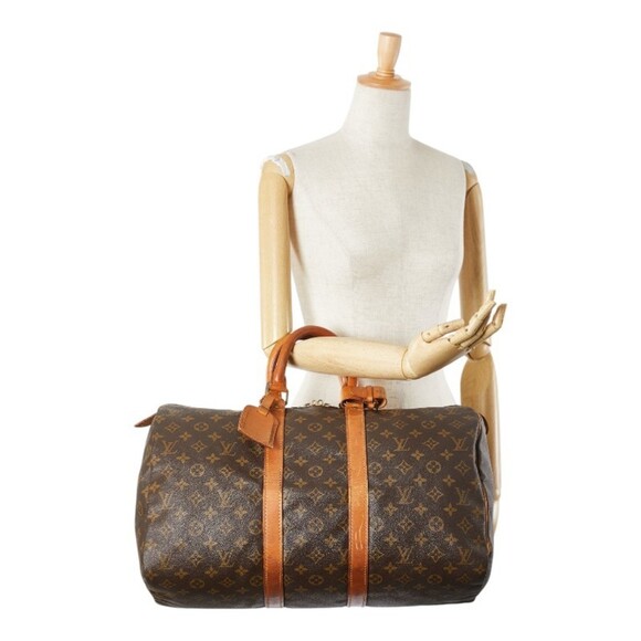 LOUIS VUITTON Brown Monogram Leather Boston Bag - Picture 14 of 14